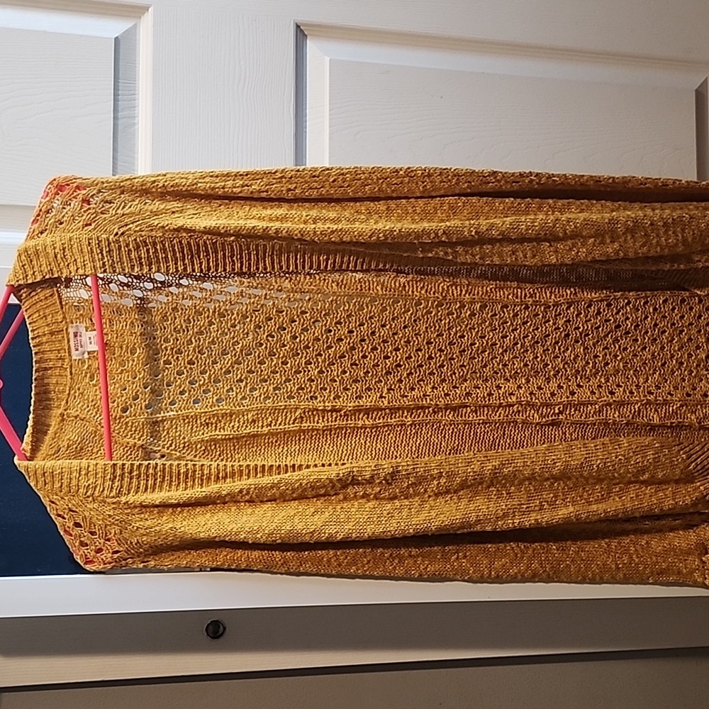 Mustard yellow long cardigan